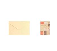 DUANSIYU Faire Part De Mariage Enveloppes À Fenêtre + 4 Autocollants, For Invitation De Mariage, Cadeaux(Light yellow)