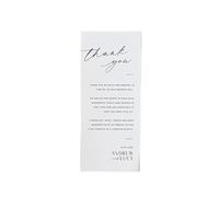 DUANSIYU Faire Part De Mariage Invitations de mariage Merci Bienvenue Menu Cartes table Modifiables Décor minimaliste moderne(4x8 Thank you,10pcs)