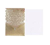 DUANSIYU Faire Part De Mariage Lot De 25 Ou 50 Cartes D'invitation Mariage En Papier Pailleté, Carte Vœux Imprimée(Rose cover insert,50pcs)
