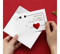 DUANSIYU Faire Part De Mariage Lot de 4 cartes Saint-Valentin, cadeau d'amour, carte postale, invitation mariage, vœux, anniversaire, carte-cadeau avec enveloppes(C)