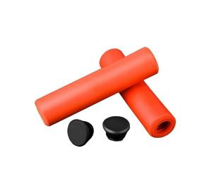 DUANSIYU PoignéE VTT Poignées de vélo en éponge de Silicone for VTT, ultralégères, antidérapantes, Absorbant Les Chocs, Souples, Accessoires de Cyclisme Poignet VTT(Orange)