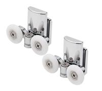DUANSIYU Roulette Douche Lot de 2 ou 4 roulettes de Porte de Douche en Alliage de Zinc de 23 mm Roulette Porte Coulissante Douche(Bottom 2pcs,19mm)