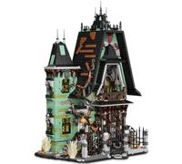 DUANT Kit de construction rétro de maison hantée, kit de modules MOC pour une maison d'horreur, modèle MOC à exposer et à collectionner, adapté pour Halloween et le jour des morts
