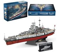 DUANT Technik FC4201 Battleship allemand Bismarck Blocs de construction, 2081 pièces MOC Grand navire de guerre militaire allemand modèle de bataille marine pour adulte