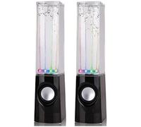DUANxiaoyanK Enceinte, haut-parleur à eau dansante LED, haut-parleurs stéréo colorés de style fontaine lumineuse, pour téléphone (noir)