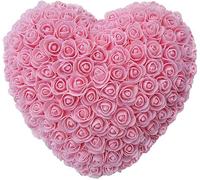DUANxiaoyanK Fleur de rose artificielle en forme de cœur, roses artificielles en mousse romantiques faites à la main, pour la Saint-Valentin, mariage, anniversaire (Rose)