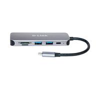 D-Link DUB-2325/E Hub USB 2+2 ports USB-A, USB-C®, SD, microSD USB 3.0 5 GBit/s avec fiche mâle USB-C anthracite DUB-2325/E