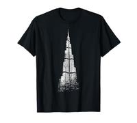 Dubaï Burj Khalifa Vintage Skyline Émirats Arabes Unis Dubai T-Shirt