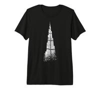 Dubaï Burj Khalifa Vintage Skyline Émirats Arabes Unis Dubai T-Shirt Haut de Gamme