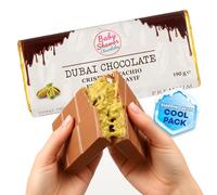 Dubai Chocolate PREMIUM Kunafa Barre pistache 200 ml Parfait pour offrir, production fraîche quotidienne, dessert de luxe exclusif fait main