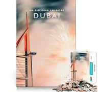 Dubaï Clean Edge Puzzle de 1000 pièces pour adolescents Jeu de concentration Cadeau Idle Jeu Image murale de Noël (38 x 26 cm)