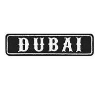 DUBAI Écusson moto club motard Dubaï | Écusson thermocollant motard United Arab Emirates MC | Badge moto autocollant pour tous les tissus | 100 x 25 mm