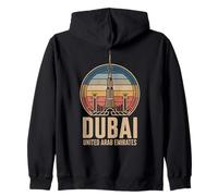 Dubaï Émirats Arabes Unis, rétro Émirats Arabes Unis, Coucher de Soleil et Horizon Sweat à Capuche