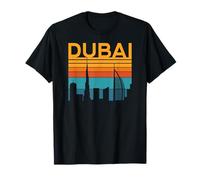 Dubaï Emirats Arabes Unis Skyline City Retro Arabes Emirats Architecture T-Shirt
