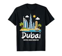 Dubaï Emirats Arabes Unis Souvenir de Voyage Touristes Émirats Arabes Unis T-Shirt