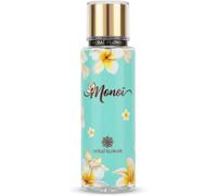 Dubaï Flower Monoï Brume Parfumée pour Corps, 250 ml | Senteur Florale, Vaporisateur Doré, Flacon Transparent, Parfum Tropical, Pour Femme