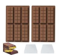 Dubai Lot de 2 moules à chocolat en silicone - Moule à chocolat Dubaï - Moule à chocolat profond - Anti-adhésif - Pour la cuisson à la maison (C)