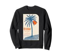 Dubaï Souvenir Vintage Palmier Rétro Émirats Arabes Unis Art Sweatshirt