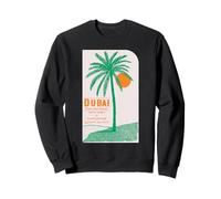 Dubaï Souvenir Vintage Palmier Rétro Émirats Arabes Unis Art Sweatshirt
