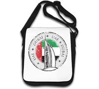 Dubaï UAE Sac à bandoulière Motif drapeau gratte-ciel Blanc
