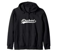 Dubaï UAE Vintage Cursive City Name Vacation Mode Sweat à Capuche