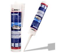 dubaust BOT24 Mastic adhésif marin pour bateau et yacht, intérieur et extérieur, résistant aux UV, adhérence universelle, mastic d'étanchéité, cartouche 290 ml, blanc