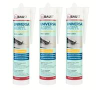 duBAUST MAC24 Mastic acrylique universel pour intérieur et extérieur, recouvrable, résistant aux intempéries, cartouche de 310ml, blanc (3)