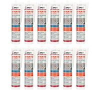 dubaust PAC24 mastic acrylique mastic structurel acrylique 12,5% absorption de mouvement structure granulaire pour enduit, fissures, remplissages intérieur et extérieur 310ml blanc (12)