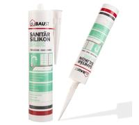 dubaust SAB24 Silicone sanitaire élastique résistant à la moisissure pour salle de bain, cuisine, douche, pièces humides, cartouche de 300 ml (transparent)