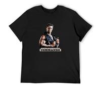 dubbel Commando Arnold Schwarzenegger Retro Movie Men's T Shirt Black M