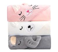 Dubbulon 3 Pièces Bain Capuche Bébé - Sortie Bain Bébé Douce, Cape Bain Bébé Extra Doux Absorbant, Cape Bain Bébé À Capuche, Sortie Bain Bebe, Couverture Enveloppante pour Bébé