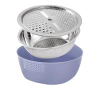 Dubbulon Bac À Égouttoir En Acier Inoxydable,Bol Mélange Salade Ménager | Égouttoir Empilable pour Préparation Aliments Légumes Salade Riz Fruits Restaurant - Préparation Légumes Riz Fruits Maison