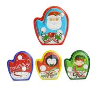 Dubbulon Boîtes À Biscuits De Noël | 4 Pièces Conteneur Vide Pour Friandises,Boîtes En Fer-Blanc Pour Cadeaux De Fêtes,Pour Pâtissiers Amateurs Garnitures De Bas De Noël Réunions Familiales Pièces De