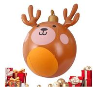 Dubbulon Boules Géantes Gonflables de Noël,Boule à Gonfler de 58 cm Ornements de Noël - Décoration Ours Cerf Extérieure pour Porte Intérieur Jardin Allée,Fête Patio Véranda Vacances