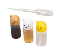 Dubbulon Bouteille De Sauce (3) - 25ml Bouteille De Ketchup | Récipient De Vinaigrette pour Le Déjeuner | pour Le Ketchup, La Mayonnaise, La Vinaigrette, l'huile d'olive, La Sau