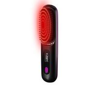 Dubbulon Brosse à Cheveux Chauffante - Lisseur Thermique - 3 Modes Sans Fil Écran Tactile Réglable pour Maison Bouclage Coiffage Extérieur Voyage Démêlage Femmes Volume