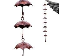 Dubbulon Chaîne De Pluie - Décoration de Jardin Attrape-Pluie | Ornements De Gouttière Suspendable,pour Protection des Fondations Maison Arrière-Cour Extérieur Cottage Entrée Patio Aménagement -Toit