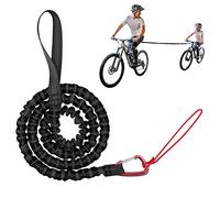 Dubbulon Corde De Remorquage Vélo Enfant, Sangle Remorquage Velo, Étiré 3 Mètres Corde De Traction De Vélo, Cyclisme Sangle Traction pour Vélo pour Extérieur Familiale, Élastique Corde De Remorquage