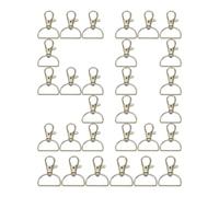 Dubbulon Crochets à Fermoir Tournant - Anneau À Clip De 50 Pièces,Classiques Fermoirs de Homard avec Anneau en D - pour Création de Sacs Arts Sangle Dragonne Sac en Cuir et Charme