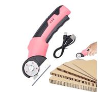 Dubbulon Cutter Électrique pour Carton, Outil de Découpe pour Moquette avec Verrou de Sécurité et LED, Ciseaux Électriques Ergonomiques pour Carton, Bricolage, Loisirs Créatifs, Cuir, Menuiserie,