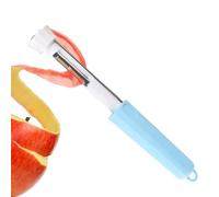 Dubbulon Économe Légumes, Éplucheur 2-en-1 en Acier Inoxydable avec Manche Anti-Dérapant, Dénoyauteur à Fruit Escamotable, pour Cuisine Maison Pique-nique Extérieur