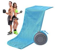 Dubbulon Emballage de Refroidisseur de Cou, Serviette de Refroidissement,Serviettes de Sueur absorbantes avec boîte de Rangement - Chilly Pads, écharpe Portable Respirante pour Les Hommes, la Plage