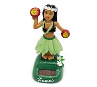 Dubbulon Figurine Solaire Dansante - Danseuse Hawaienne Voiture Figurines De Danse Solaires | Décor De Tableau De Bord De Voiture Drôle | Figures Danse Solaire Hawaii Girl | Décoration Fête Hawaïenne