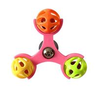 Dubbulon Jouets Tourniquet Moineaux Interactifs,Moulin À Vent en Forme De Moineau Rotatif 360° pour Enrichissement Amusant | Jouet À Mâcher avec Roue Tournante | pour Aras Perruches Inséparables