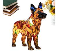 Dubbulon Lampe Petit Chien | Lumière D'ambiance Artistique Thème Canin,Lampe de Chevet Résine Teintée Décor Bureau Éclairage Nuit Lecture Camping Salle de Bain Séjour