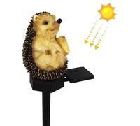 Dubbulon lampes de jardin solaires | piquets de lumière solaire en forme de hérisson,Lampe solaire d'extérieur en résine avec figurine de hérisson, piquets décoratifs étanches pour allée, jardin,