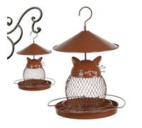 Dubbulon Mangeoires pour Oiseaux Anti-Écureuil | Distributeurs Métalliques Décoratifs pour Jardin - Station Anti-Renversement pour Pinsons pour Observer la Nature et la Faune au Jardin ou au