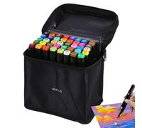 Dubbulon Marqueurs Artistiques - 40 Couleurs Pour Artistes, Dessin Et Coloriage,Stylo À Double Pointe Séchage Rapide Pour Journal Créatif, École, Maison, Salle De Classe Et Loisirs Artistiques