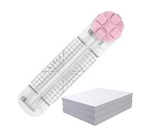 Dubbulon Massicot Coupe Papier - 4 En 1 Multifonction Découpeur Papier | Coupe Coupons pour Bureau Salle Classe Noël Réception Scrapbooking Emballage Cadeau