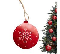 Dubbulon Ornement Flocon De Neige - Ornements Métalliques pour Sapin De Noël - Ornementale Étoile Ronde en Fer Antirouille pour Intérieur Extérieur Fêtes Portes Fenêtres Murs Jardin